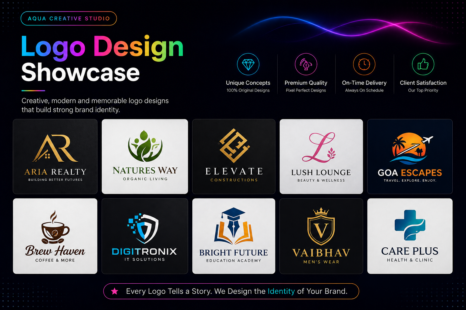 Logo design portfolio by Aqua Creative Studio