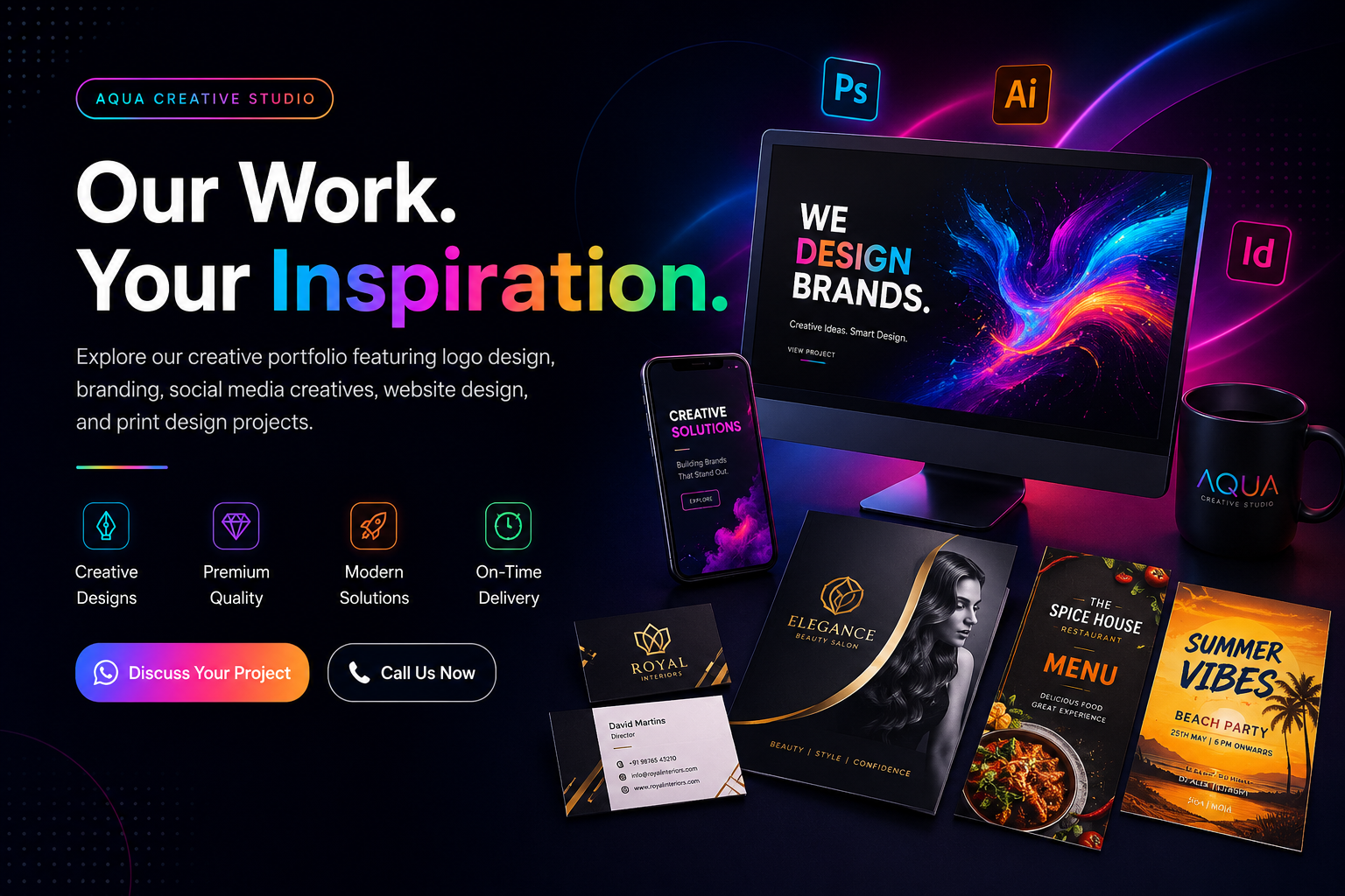 Aqua Creative Studio portfolio creative design showcase